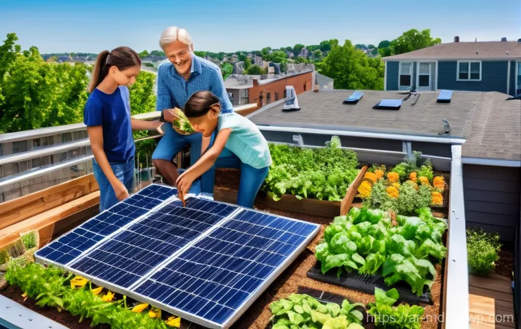 소셜 증명 활용한 지속 가능성 향상 - **Prompt: Community Embracing Sustainable Living**
A vibrant, sun-drenched suburban neighborhood...