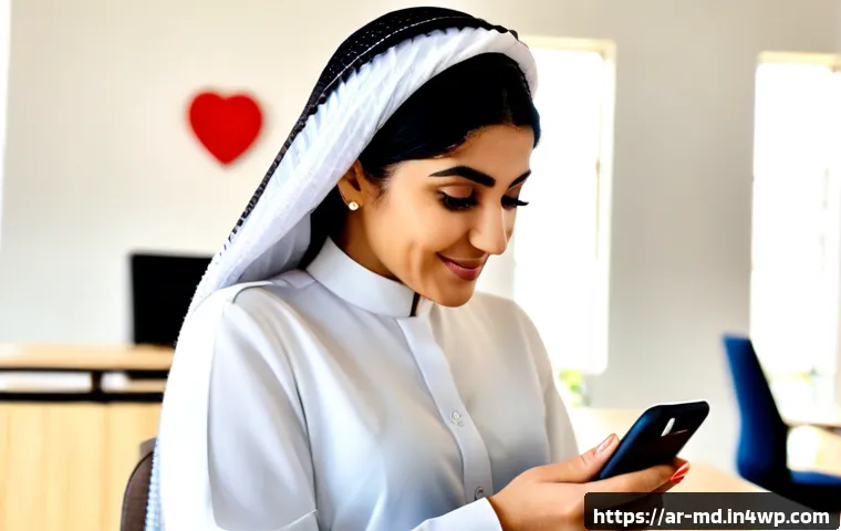 소셜 증명 기반의 소셜 미디어 전략 - Photorealistic Middle Eastern marketing professional in modest contemporary attire reviewing a smart...